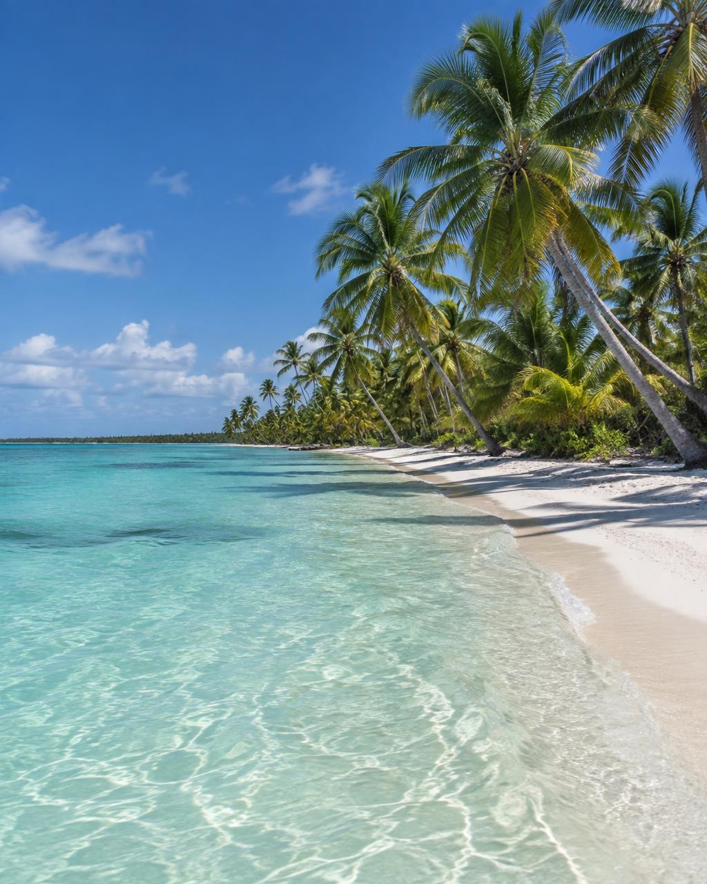 Playa de arena blanca y agua turquesa en Isla Saona